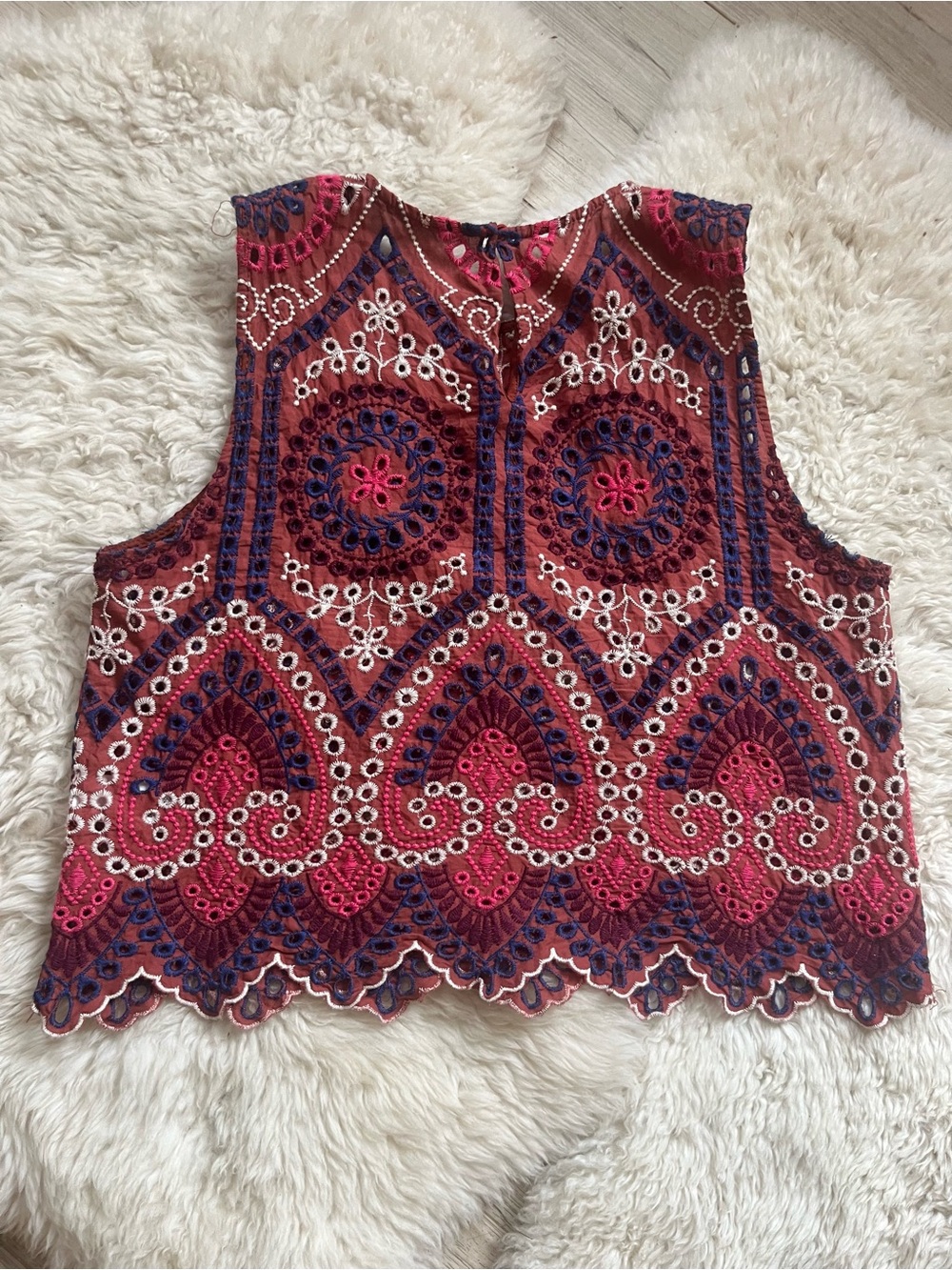 Zara Multi Embroidered Cropped Camisole